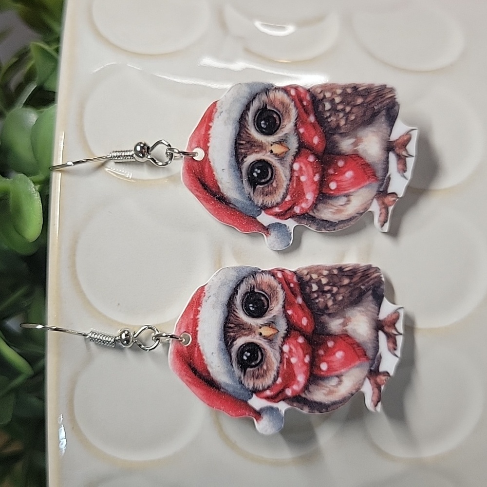 WINTER OWL EARRINGS